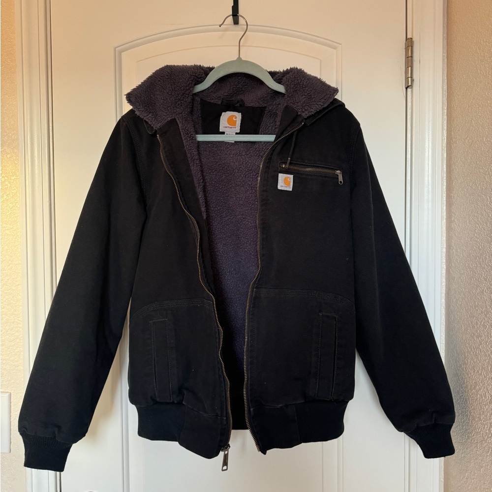 Carhartt Black Sherpa-Lined Jacket